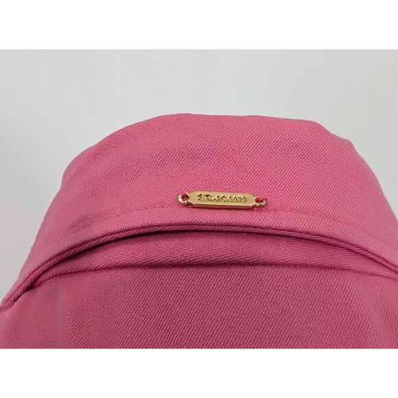 St. John Sport Essentials Jacket Pink Zip Front Cotton Blend Misses Size M - Picture 5 of 7